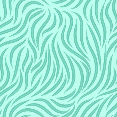 Mavi arka plandaki pürüzsüz çizgilerden deniz çiçeklerinin kusursuz dokusu. Kumaşa ya da ambalaj kağıdına baskı yapmak için şablon. Doğrusal biçimdeki basit süs.