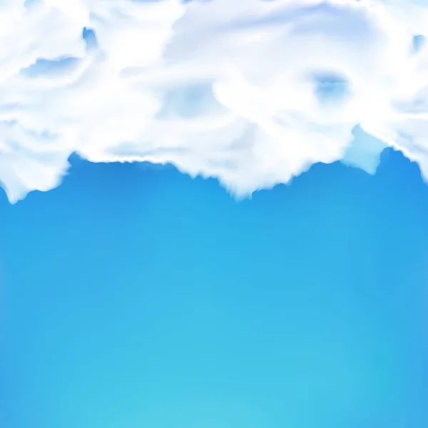 Vektor Nahtlosen Hintergrund Realistischen Himmel Mit Weißen Wolken Auf Einem — Stockvektor
