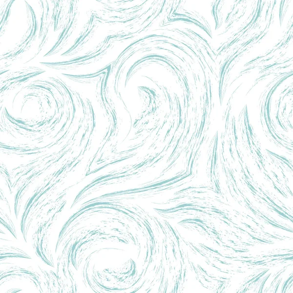 Texture Vectorielle Transparente Tourbillon Ondes Courants Couleur Pastel Turquoise Isolés — Image vectorielle