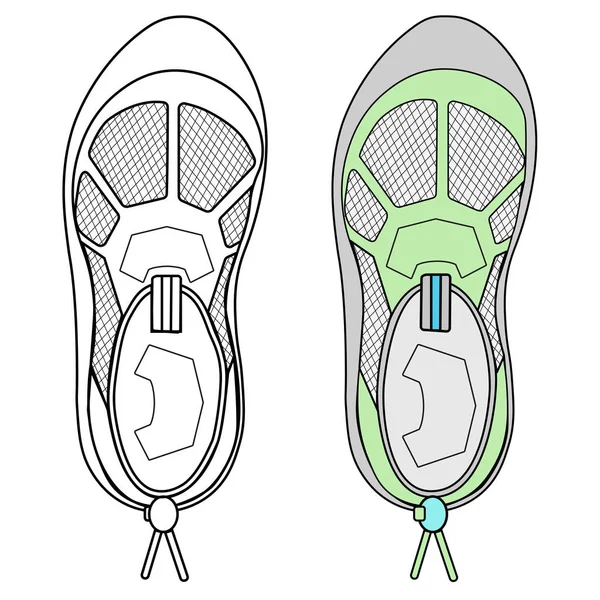 Şekil ve basit kroki spor ayakkabı