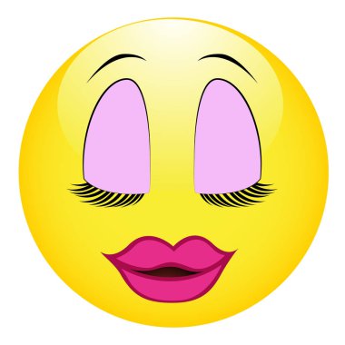 Sarı yuvarlak smiley, vektör eps10