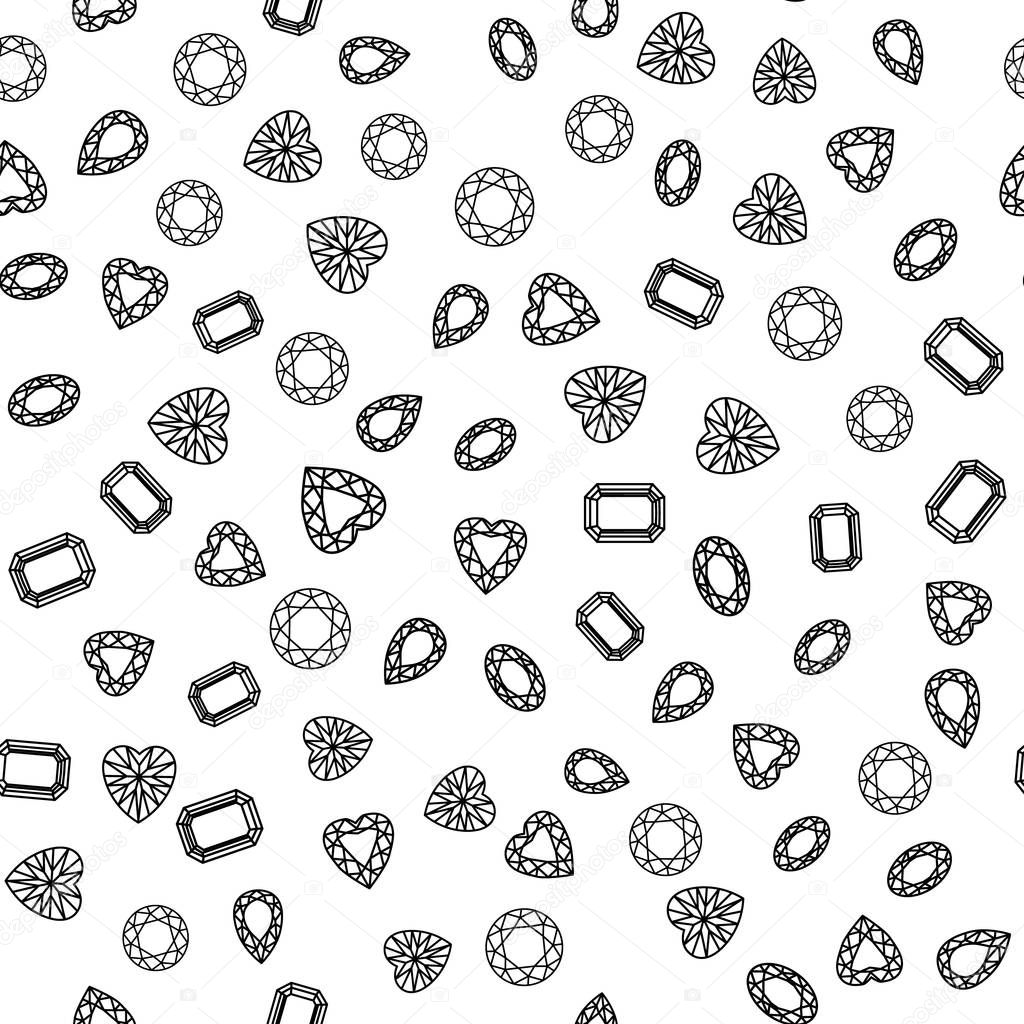 Geometric seamless pattern with linear diamonds.