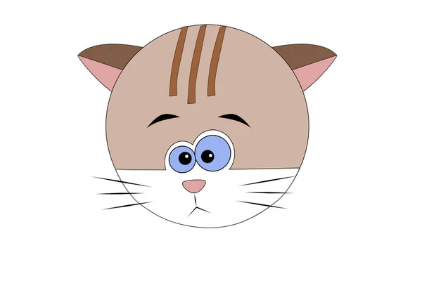 재미 있는 만화 정서적 고양이 — 스톡 사진