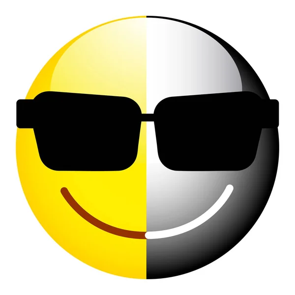 Siyah ve beyaz surat. İkilik, gizlilik sembolü