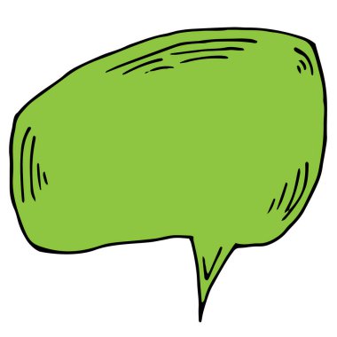 El çizilmiş konuşma baloncukları. Doodle tarzı beyaz arka plan üzerinde izole balonlar düşünme balonları