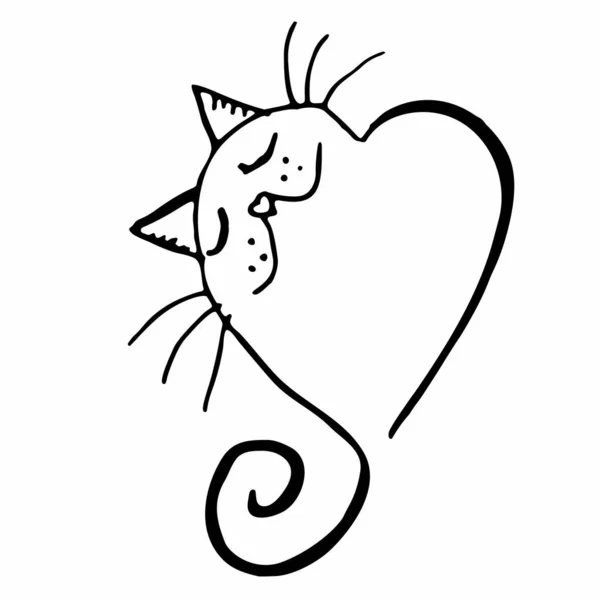Símbolo de amor animal pata print con corazón, vector aislado — Vector de stock