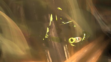 Fantezi kaotik renkli fraktal desen. Soyut Fraktal şekiller. 3D render resimde arka plan veya duvar kağıdı