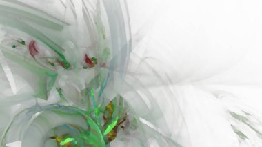 Fantezi kaotik renkli fraktal desen. Soyut Fraktal şekiller. 3D render resimde arka plan veya duvar kağıdı