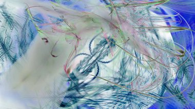 Fantezi kaotik renkli fraktal desen. Soyut Fraktal şekiller. 3D render resimde arka plan veya duvar kağıdı