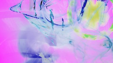 Fantezi kaotik renkli fraktal desen. Soyut Fraktal şekiller. 3D render resimde arka plan veya duvar kağıdı