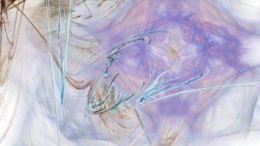 Fantezi kaotik renkli fraktal desen. Soyut Fraktal şekiller. 3D render resimde arka plan veya duvar kağıdı