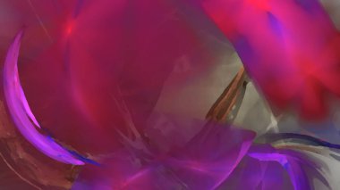 Fantezi kaotik renkli fraktal desen. Soyut Fraktal şekiller. 3D render resimde arka plan veya duvar kağıdı