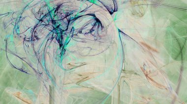 Fantezi kaotik renkli fraktal desen. Soyut Fraktal şekiller. 3D render resimde arka plan veya duvar kağıdı