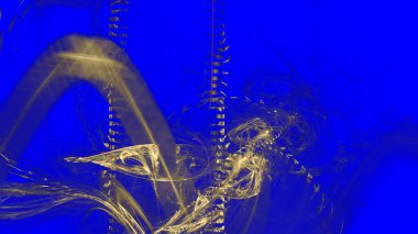 Fantezi kaotik renkli fraktal desen. Soyut Fraktal şekiller. 3D render resimde arka plan veya duvar kağıdı