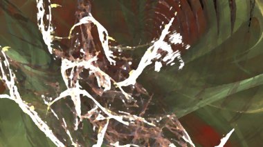 Fantezi kaotik renkli fraktal desen. Soyut Fraktal şekiller. 3D render resimde arka plan veya duvar kağıdı