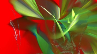 Fantezi kaotik renkli fraktal desen. Soyut Fraktal şekiller. 3D render resimde arka plan veya duvar kağıdı