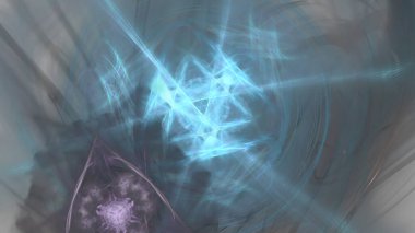 Fantezi kaotik renkli fraktal desen. Soyut Fraktal şekiller. 3D render resimde arka plan veya duvar kağıdı