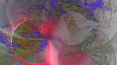 Fantezi kaotik renkli fraktal desen. Soyut Fraktal şekiller. 3D render resimde arka plan veya duvar kağıdı