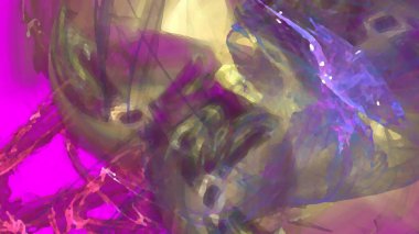 Fantezi kaotik renkli fraktal desen. Soyut Fraktal şekiller. 3D render resimde arka plan veya duvar kağıdı