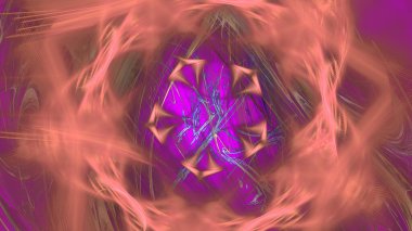 Fantezi kaotik renkli fraktal desen. Soyut Fraktal şekiller. 3D render resimde arka plan veya duvar kağıdı