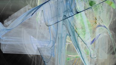 Fantezi kaotik renkli fraktal desen. Soyut Fraktal şekiller. 3D render resimde arka plan veya duvar kağıdı