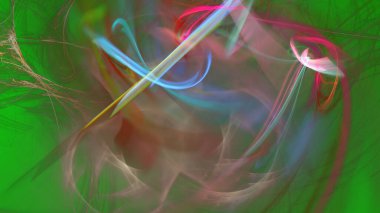 Fantezi kaotik renkli fraktal desen. Soyut Fraktal şekiller. 3D render resimde arka plan veya duvar kağıdı