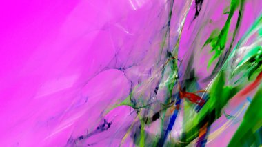 Fantezi kaotik renkli fraktal desen. Soyut Fraktal şekiller. 3D render resimde arka plan veya duvar kağıdı