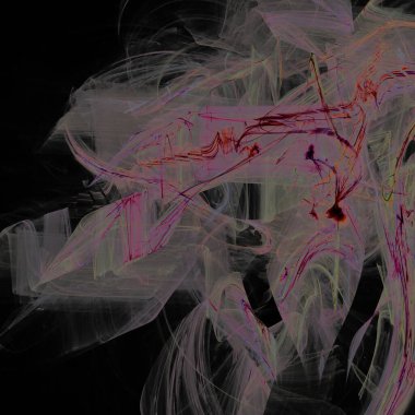 Fantezi kaotik renkli fraktal desen. Soyut Fraktal şekiller. 3D render resimde arka plan veya duvar kağıdı