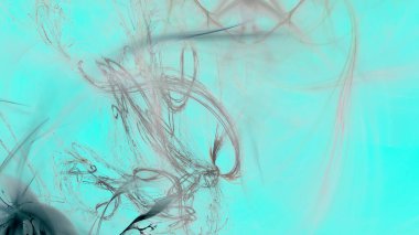 Fantezi kaotik renkli fraktal desen. Soyut Fraktal şekiller. 3D render resimde arka plan veya duvar kağıdı