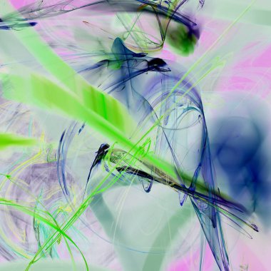 Fantezi kaotik renkli fraktal desen. Soyut Fraktal şekiller. 3D render resimde arka plan veya duvar kağıdı