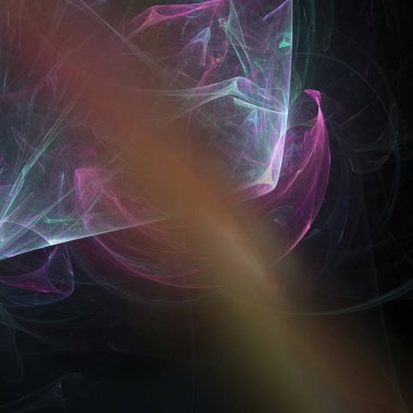 Fantezi kaotik renkli fraktal desen. Soyut Fraktal şekiller. 3D render resimde arka plan veya duvar kağıdı