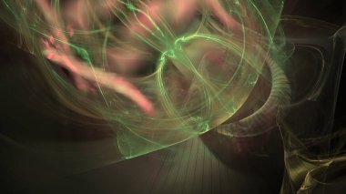 Fantezi kaotik renkli fraktal desen. Soyut Fraktal şekiller. 3D render resimde arka plan veya duvar kağıdı