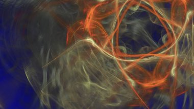 Fantezi kaotik renkli fraktal desen. Soyut Fraktal şekiller. 3D render resimde arka plan veya duvar kağıdı