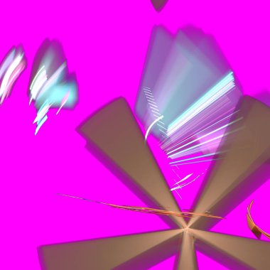 Fantezi kaotik renkli fraktal desen. Soyut Fraktal şekiller. 3D render resimde arka plan veya duvar kağıdı