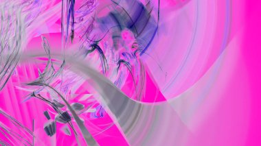 Fantezi kaotik renkli fraktal desen. Soyut Fraktal şekiller. 3D render resimde arka plan veya duvar kağıdı