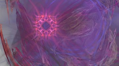 Fantezi kaotik renkli fraktal desen. Soyut Fraktal şekiller. 3D render resimde arka plan veya duvar kağıdı