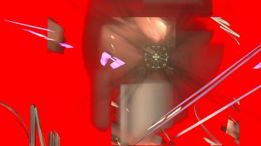 Fantezi kaotik renkli fraktal desen. Soyut Fraktal şekiller. 3D render resimde arka plan veya duvar kağıdı