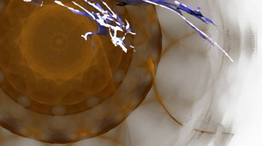 Fantezi kaotik renkli fraktal desen. Soyut Fraktal şekiller. 3D render resimde arka plan veya duvar kağıdı