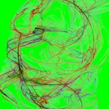 Fantezi kaotik renkli fraktal desen. Soyut Fraktal şekiller. 3D render resimde arka plan veya duvar kağıdı