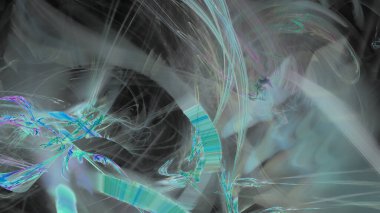 Fantezi kaotik renkli fraktal desen. Soyut Fraktal şekiller. 3D render resimde arka plan veya duvar kağıdı