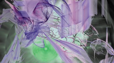 Fantezi kaotik renkli fraktal desen. Soyut Fraktal şekiller. 3D render resimde arka plan veya duvar kağıdı