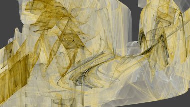 Fantezi kaotik renkli fraktal desen. Soyut Fraktal şekiller. 3D render resimde arka plan veya duvar kağıdı