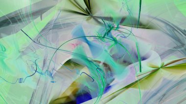 Fantezi kaotik renkli fraktal desen. Soyut Fraktal şekiller. 3D render resimde arka plan veya duvar kağıdı