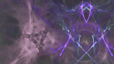 Fantezi kaotik renkli fraktal desen. Soyut Fraktal şekiller. 3D render resimde arka plan veya duvar kağıdı