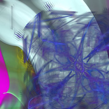 Fantezi kaotik renkli fraktal desen. Soyut Fraktal şekiller. 3D render resimde arka plan veya duvar kağıdı