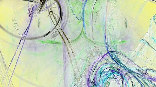 Fantezi kaotik renkli fraktal desen. Soyut Fraktal şekiller. 3D render resimde arka plan veya duvar kağıdı