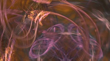 Fantezi kaotik renkli fraktal desen. Soyut Fraktal şekiller. 3D render resimde arka plan veya duvar kağıdı