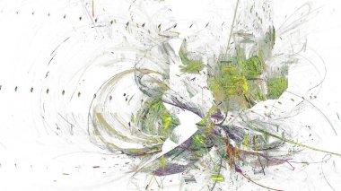 Fantezi kaotik renkli fraktal desen. Soyut Fraktal şekiller. 3D render resimde arka plan veya duvar kağıdı