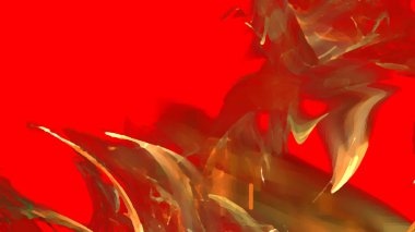 Fantezi kaotik renkli fraktal desen. Soyut Fraktal şekiller. 3D render resimde arka plan veya duvar kağıdı