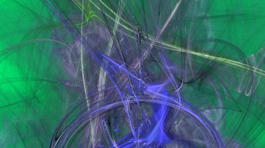 Fantezi kaotik renkli fraktal desen. Soyut Fraktal şekiller. 3D render resimde arka plan veya duvar kağıdı